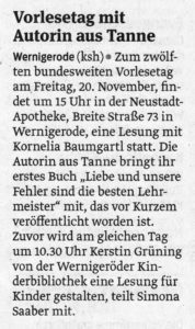 Volksstimme 18. 11. 2016